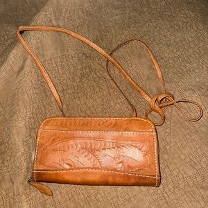 Stylish Tan Vintage Western Crossbody Bag